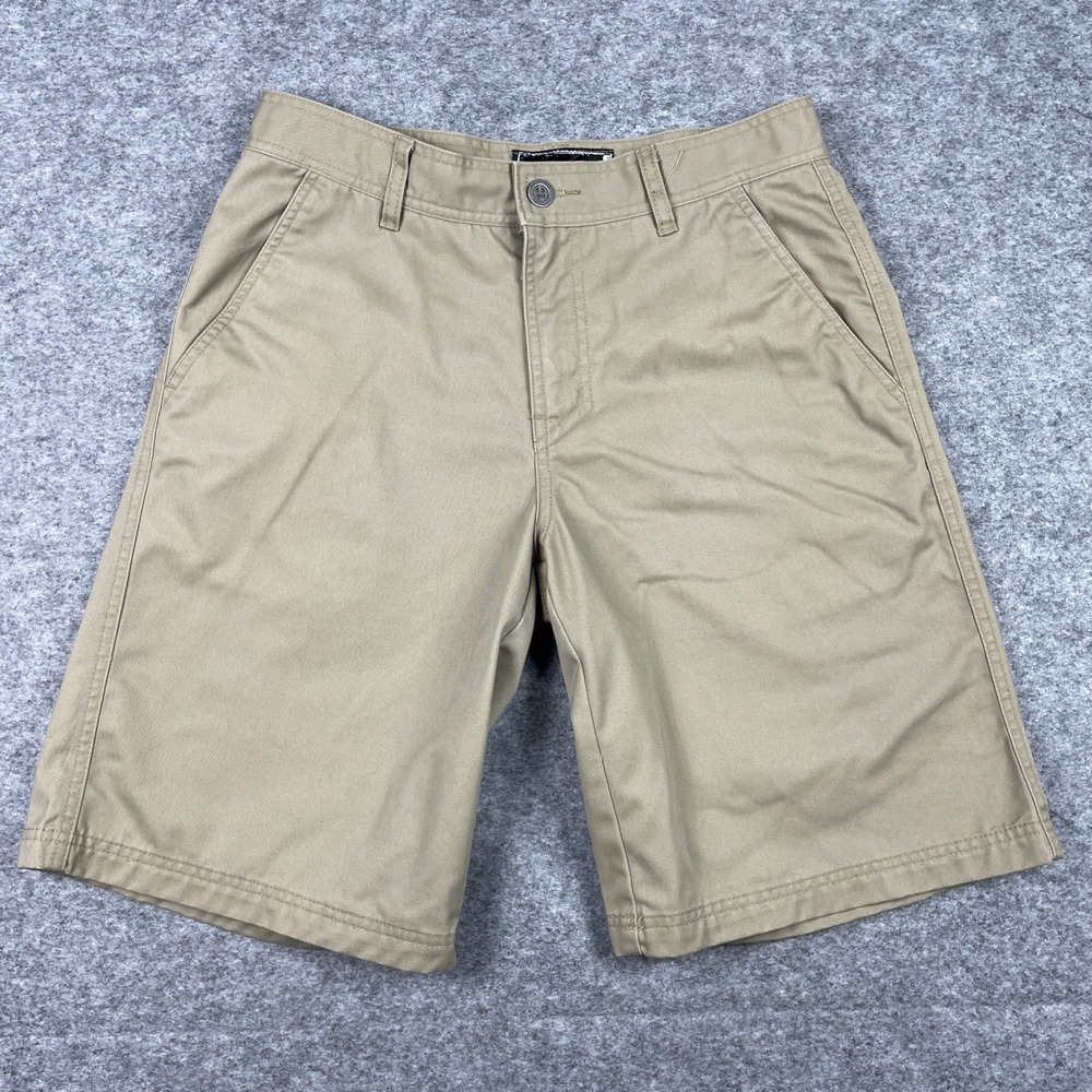 Oakley Chino Shorts Mens 31 Tan Khaki Twill Casual Flat Front Athletic Golf
